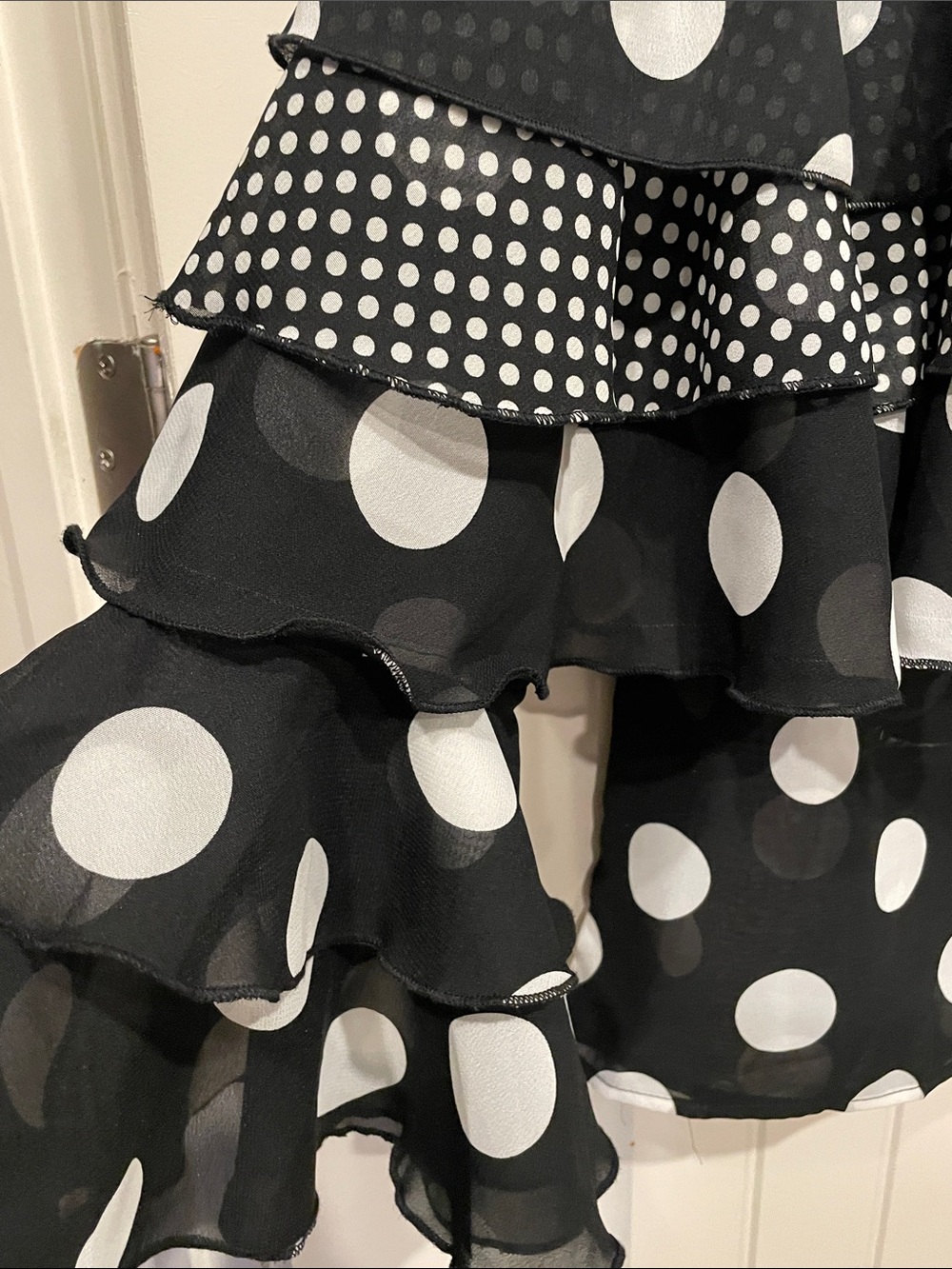 Cato Black & White Polka Dot Ruffle Blouse nwt - Picture 4 of 6